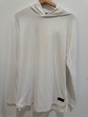 Under Armour Men's White  Hooded Long Sleeve Top